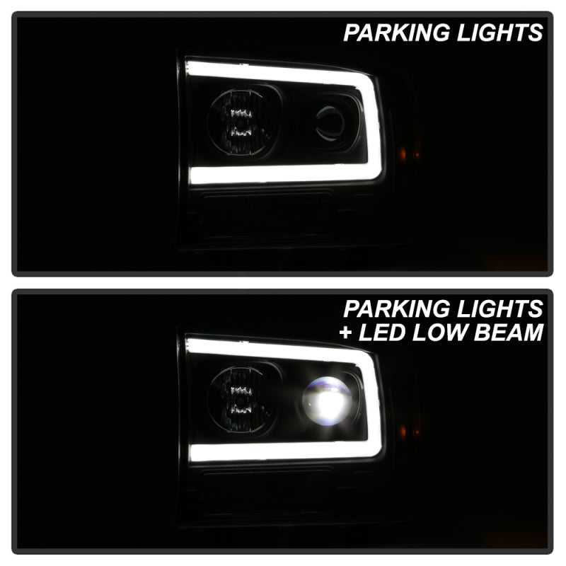 SPYDER Ford F-250 99-04/Excursion 00-04 1 Piece LED Headlights - Black PRO-YD-FF25099V2PL-BK 5088062