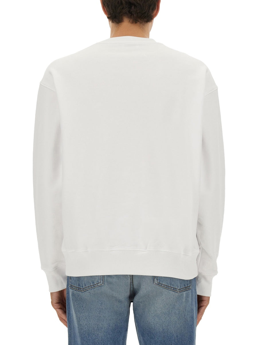 Moschino Men Sweatshirt With Laurel Crown Logo Embroidery