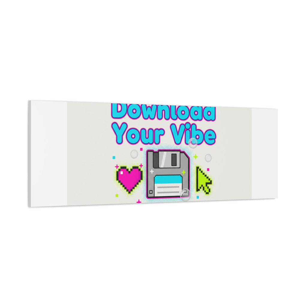 Download Your Vibe Canvas | Y2K Retro Tech, Pixel Floppy Disk Poster