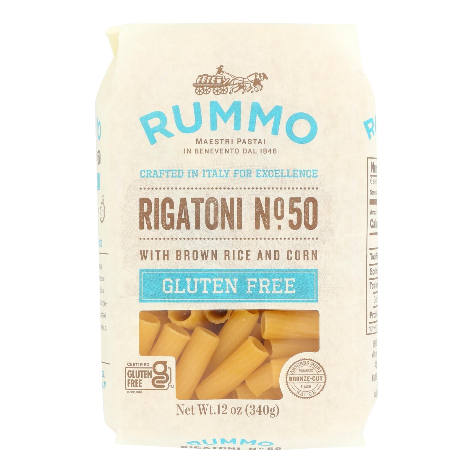 Rummo Gluten-Free Rigatoni Pasta | 12 x 12 Oz.