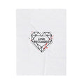 Love Reclaimed Geometric Heart Velveteen Blanket | modern heart, minimalist love icon