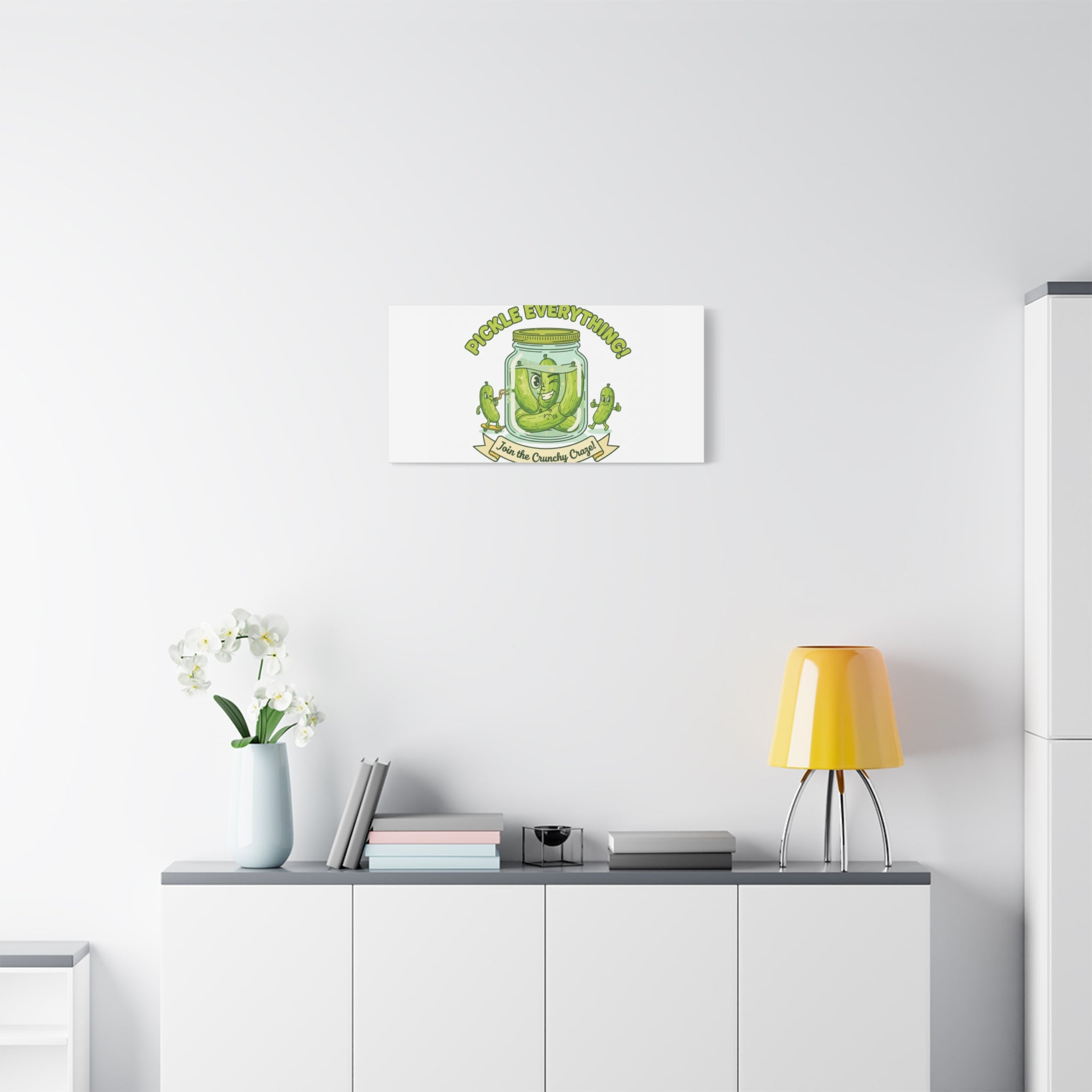 Pickle Everything! Matte Canvas | Brine Design, Pickle Lover Art