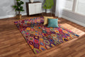 Baxton Studio Addis Modern and Contemporary Multi-Colored Handwoven Fabric Area Rug