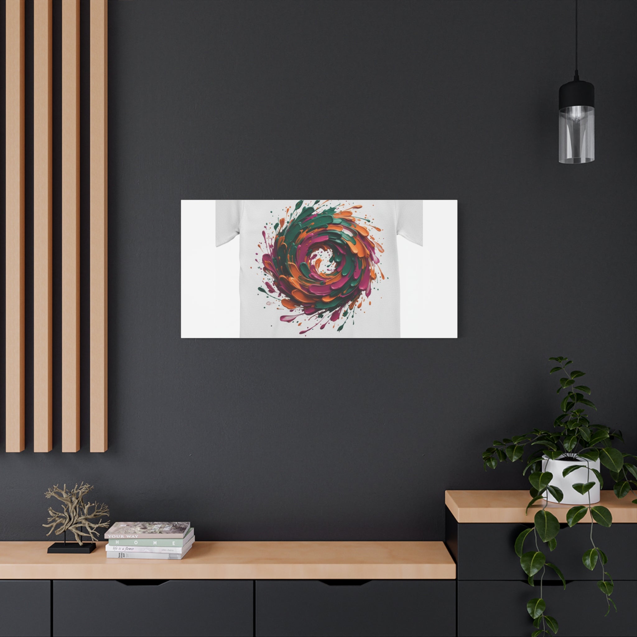Painterly Abstract Floral Swirl Canvas | Matte Stretched Canvas