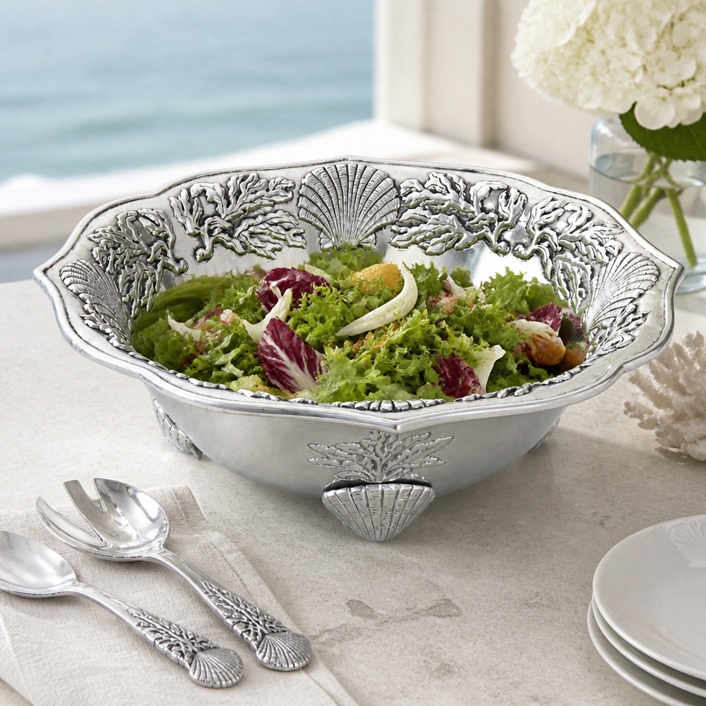 Ocean Kelp and Shells Salad Bowl