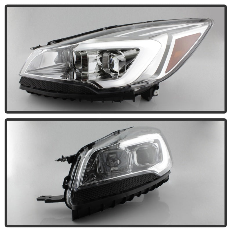 SPYDER xTune 13-16 Ford Escape 13-16 LED Light Bar Halogen Proj Headlights - Chrome (PRO-JH-FESCA13-LB-C) 9042928