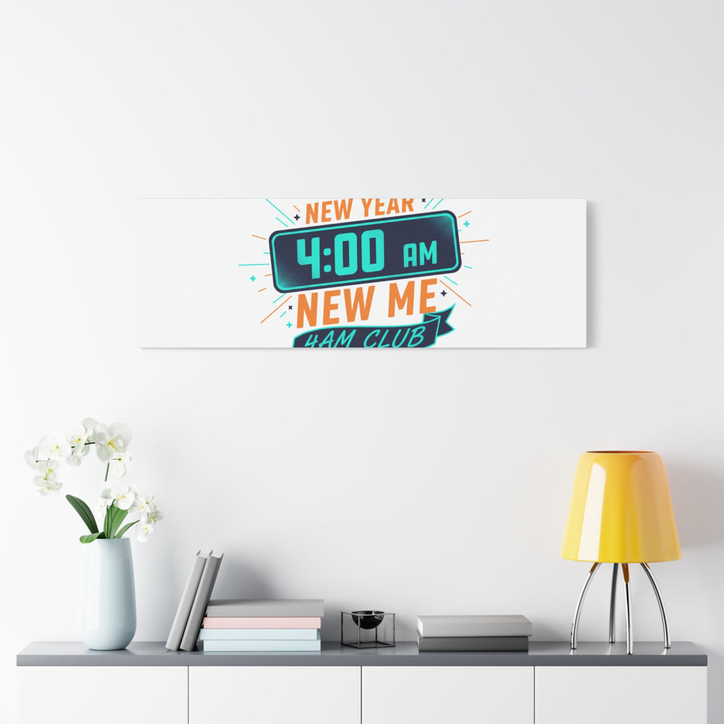 4AM Club New Year Graphic Canvas | Holiday Party Novelty, Festive New Year Decor