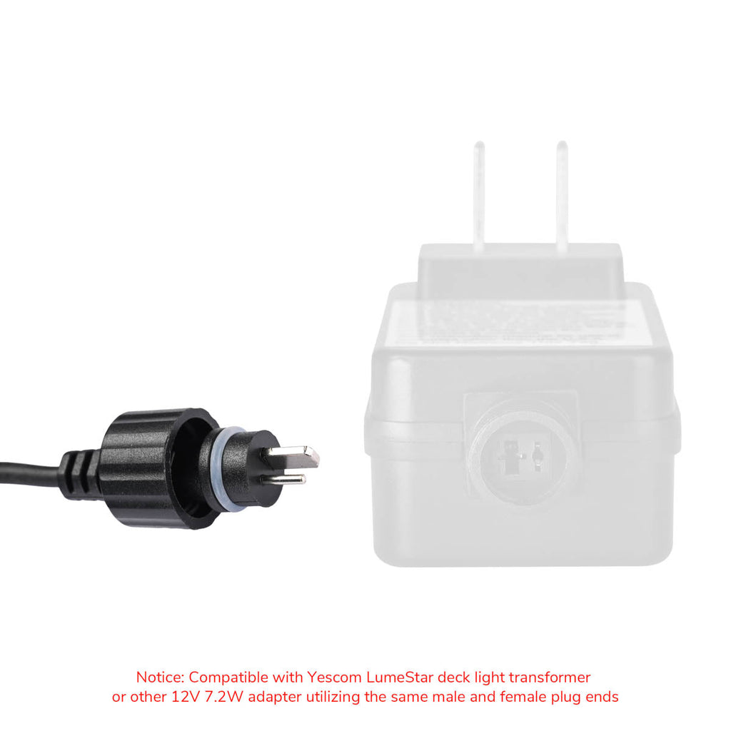 Yescom 12V Adapter Connector Cable for LED Deck Light