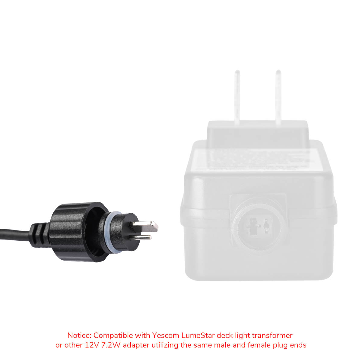 Yescom 12V Adapter Connector Cable for LED Deck Light