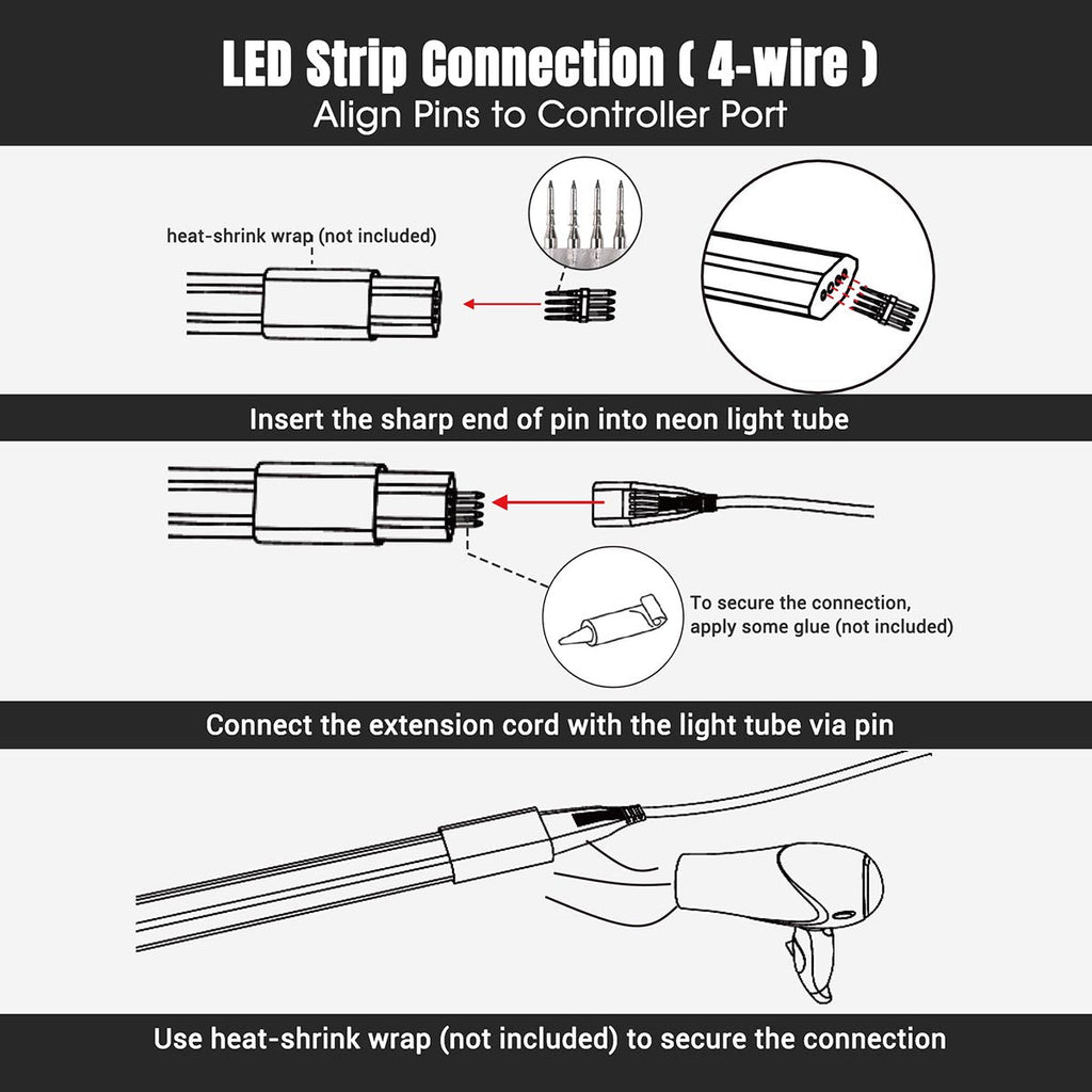 Yescom 10ft RGBW Neon Rope Light Replacement Strip Light