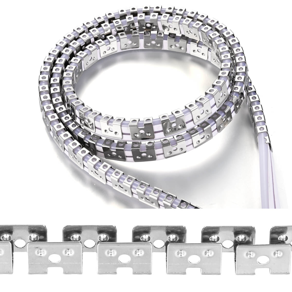 Yescom 328ft 8x11mm Stainless Steel Flexible Clip Channel - For RGBW Neon