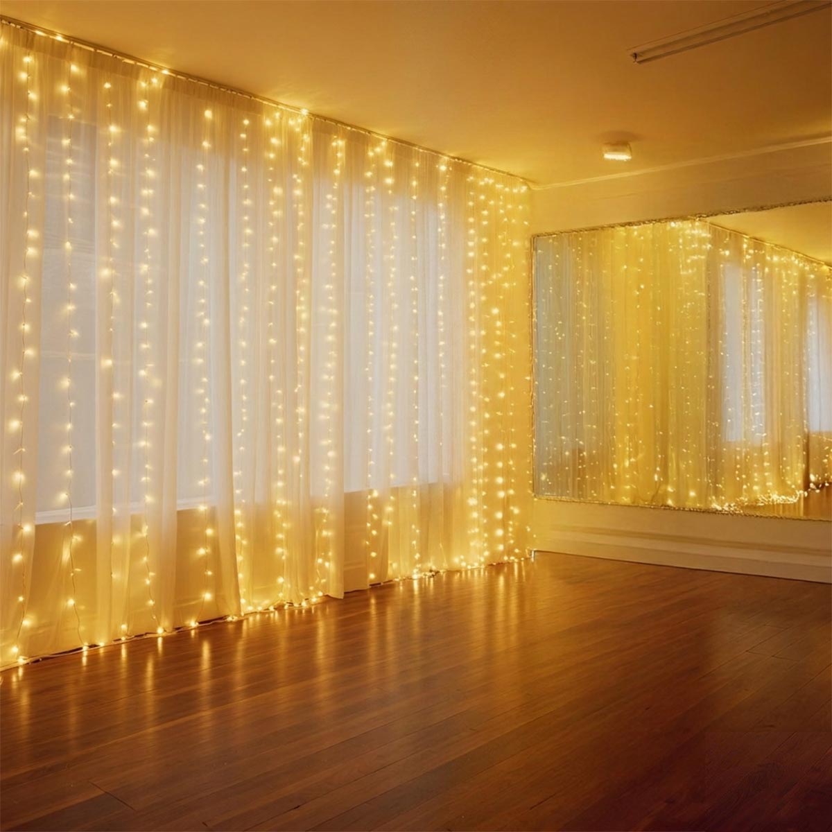 Yescom Curtain Fairy Lights 8-modes Lights Changing
