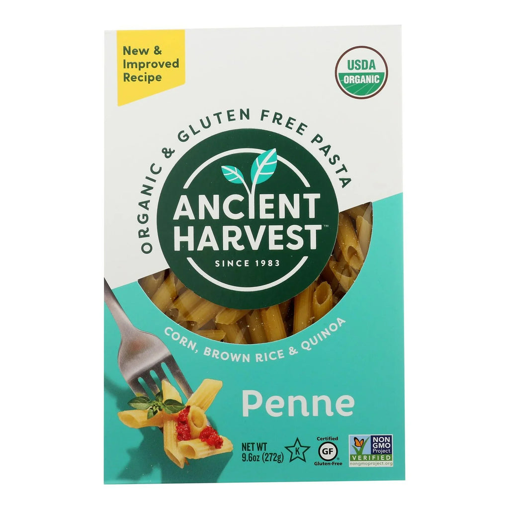 Ancient Harvest Organic Gluten-Free Penne Pasta, Quinoa & Corn Blend, 9.6 oz Boxes, Case of 6
