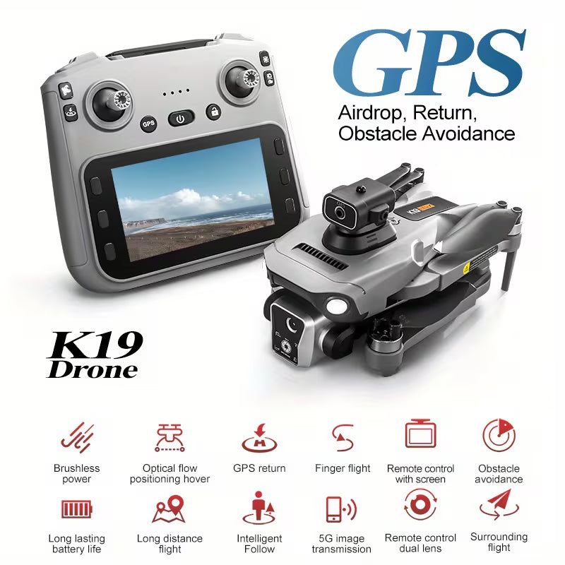 1200-meter Flight Range, 200-meter Flight Altitude, 4K Camera GPS Drone