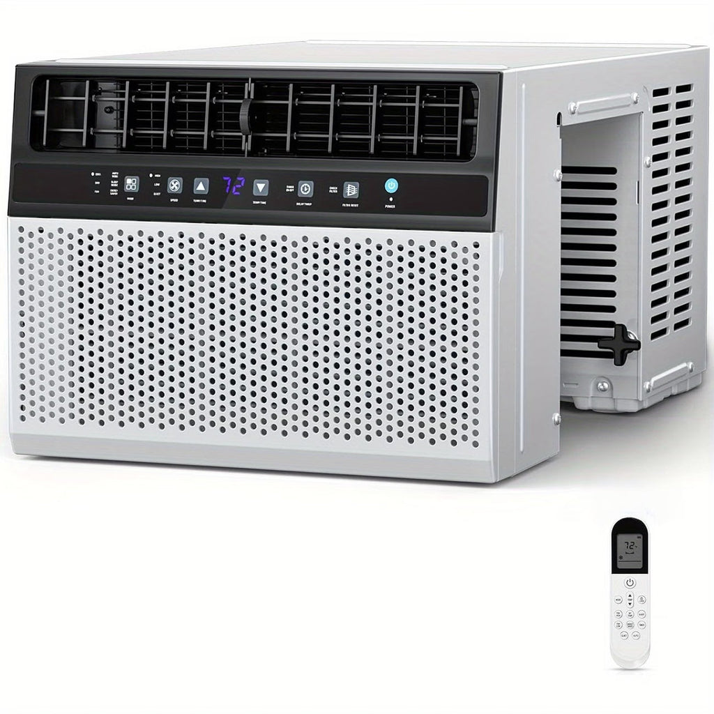12000 BTU Window Air Conditioner, 3in 1 Ac Window Unit for Room Cools Up to 450 Sq.Ft, Dehumidifier & Fan with Energy Saving Mode, 3 Fan Speeds& Quiet Operation