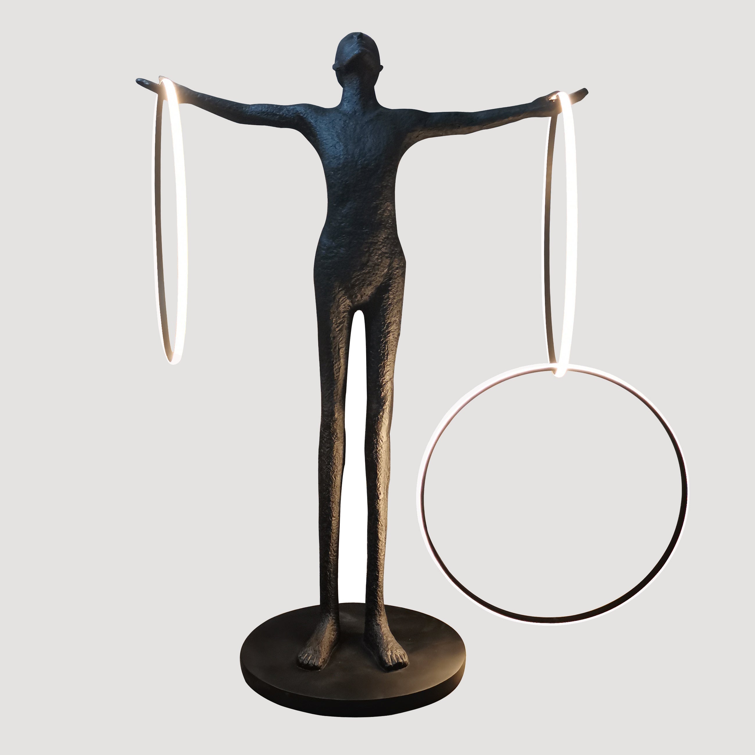 Sculpture holding rings