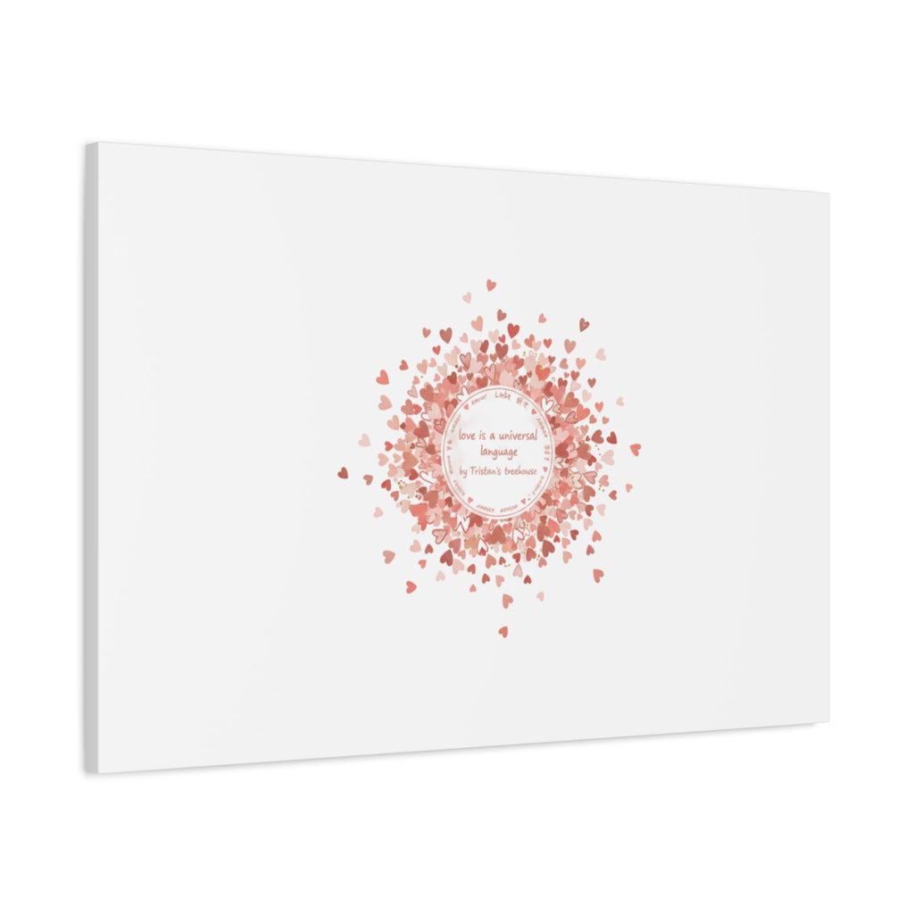 Tiny Heart Confetti Canvas | Matte Stretched Wall Art