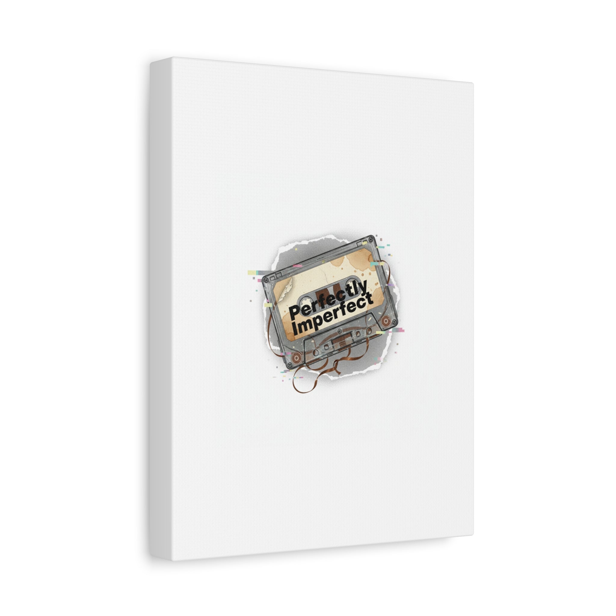 Perfectly Imperfect Cassette, Canvas Print | Analog Error, glitch art static
