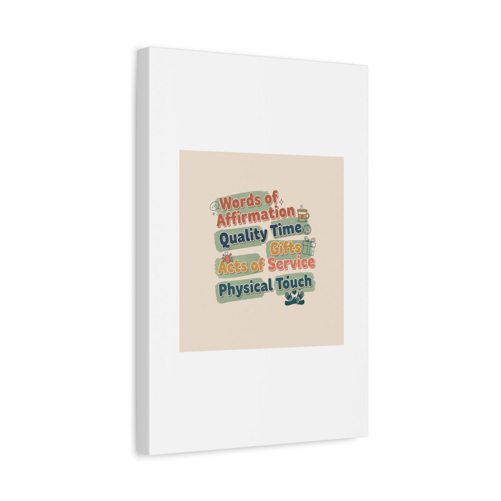 Love Languages List Matte Canvas Wall Art | love language meme, relationship humor