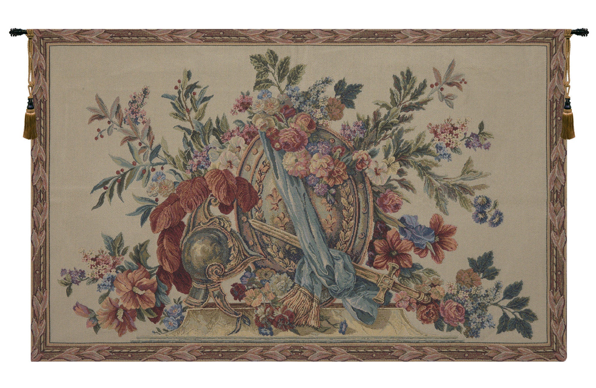 Shield and Sword Beige European Wall Art
