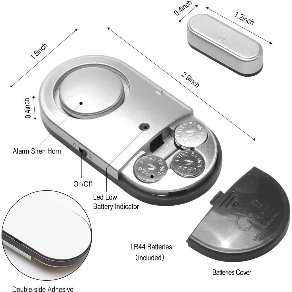 120DB Door Window Alarm - PhishStones Products