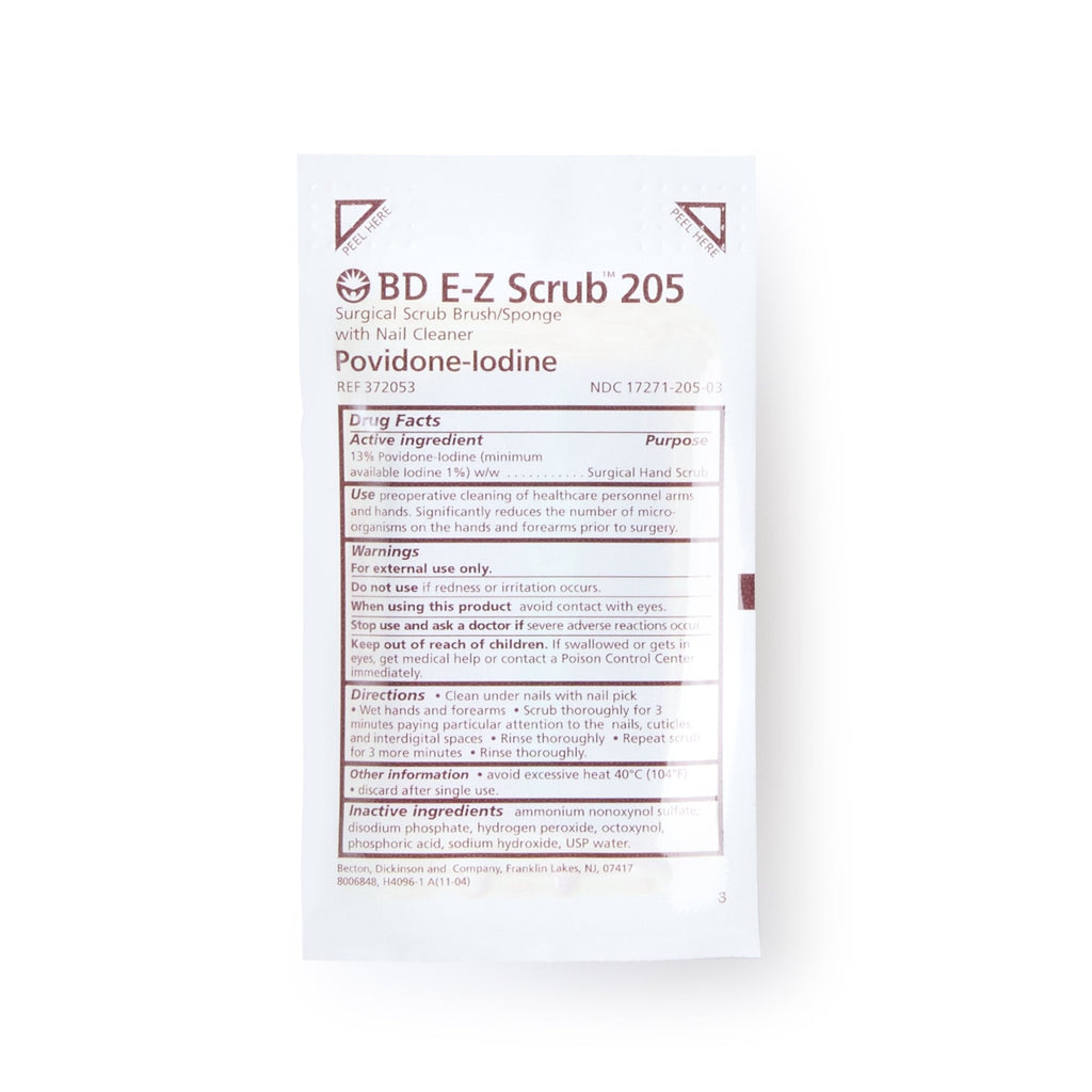 E-Z Scrub™ Povidone Iodine Impregnated Brush, Brown 372053