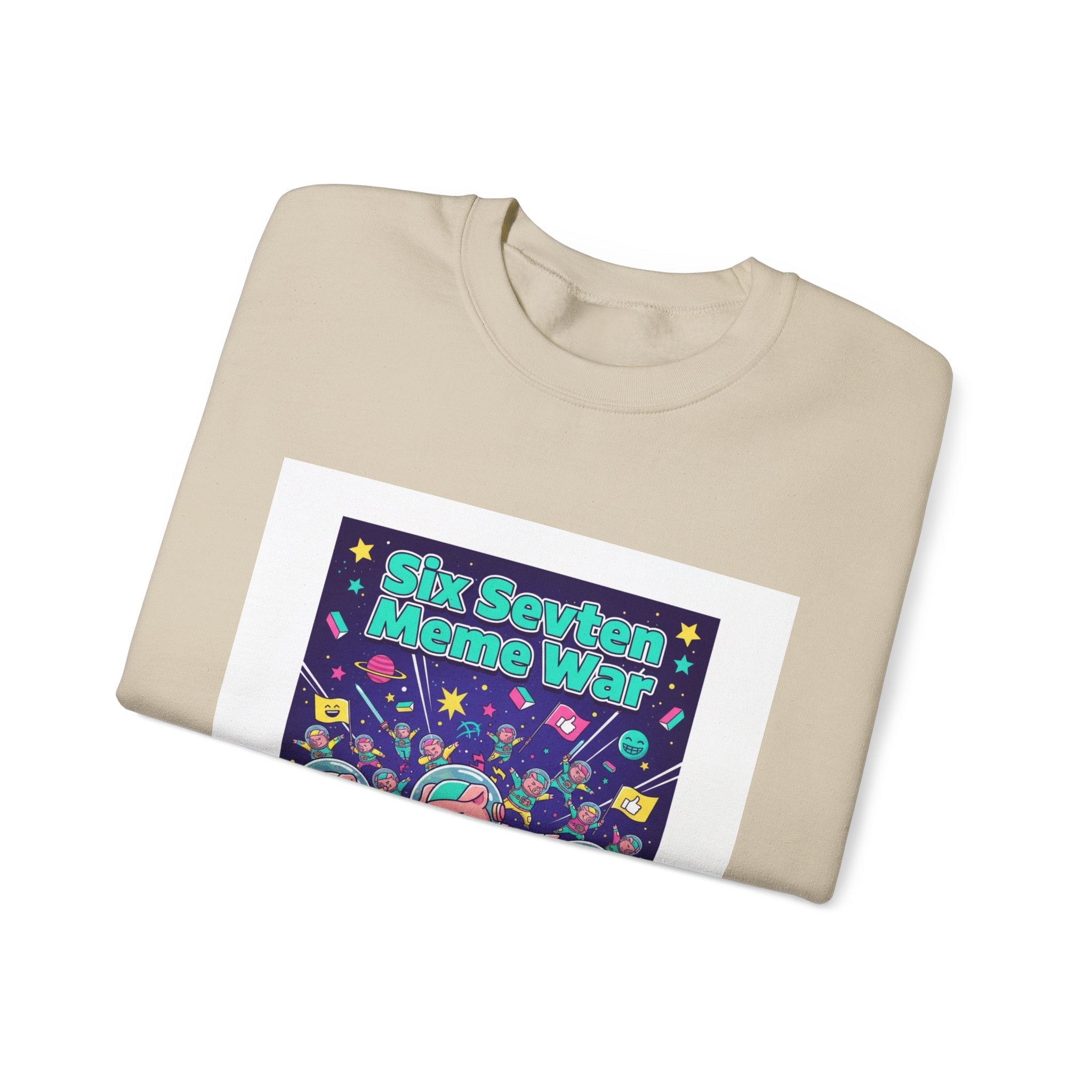 Meme War: Six vs. Seven Crewneck Sweatshirt