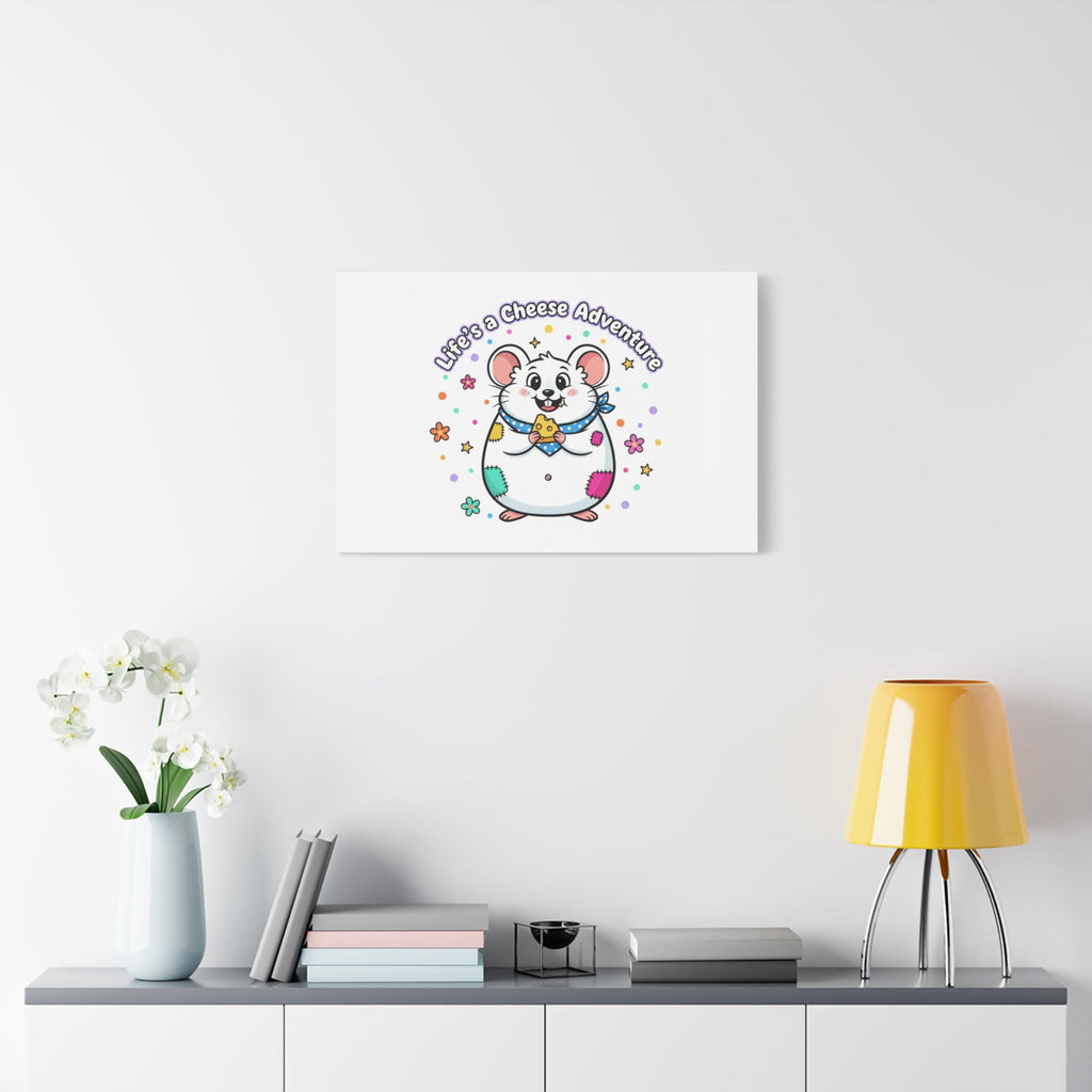 Life's a Cheese Adventure Canvas | Rodent-Core rat art print