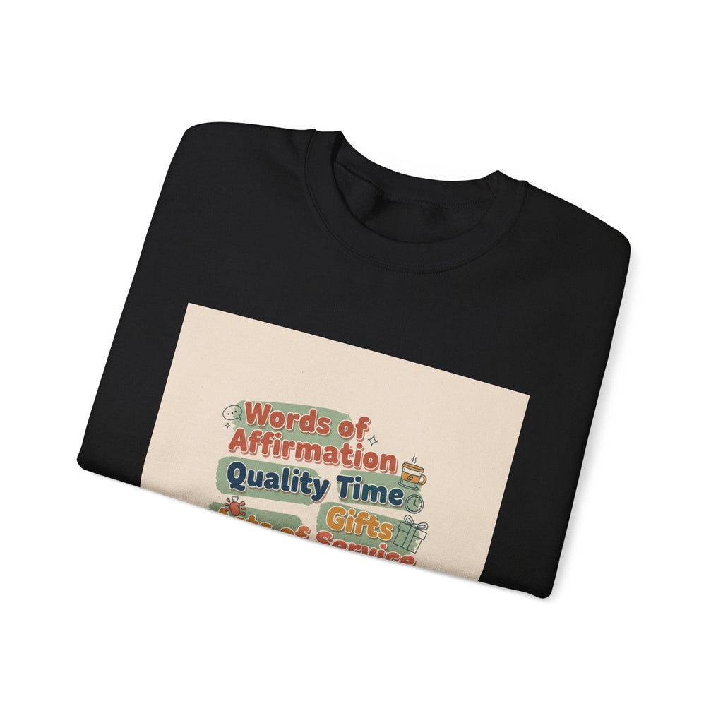 Love Languages Meme Crewneck Sweatshirt | love language meme, relationship humor