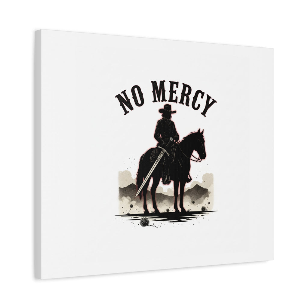 No Mercy Cowboy Skull Canvas | western skull art, gothic Americana