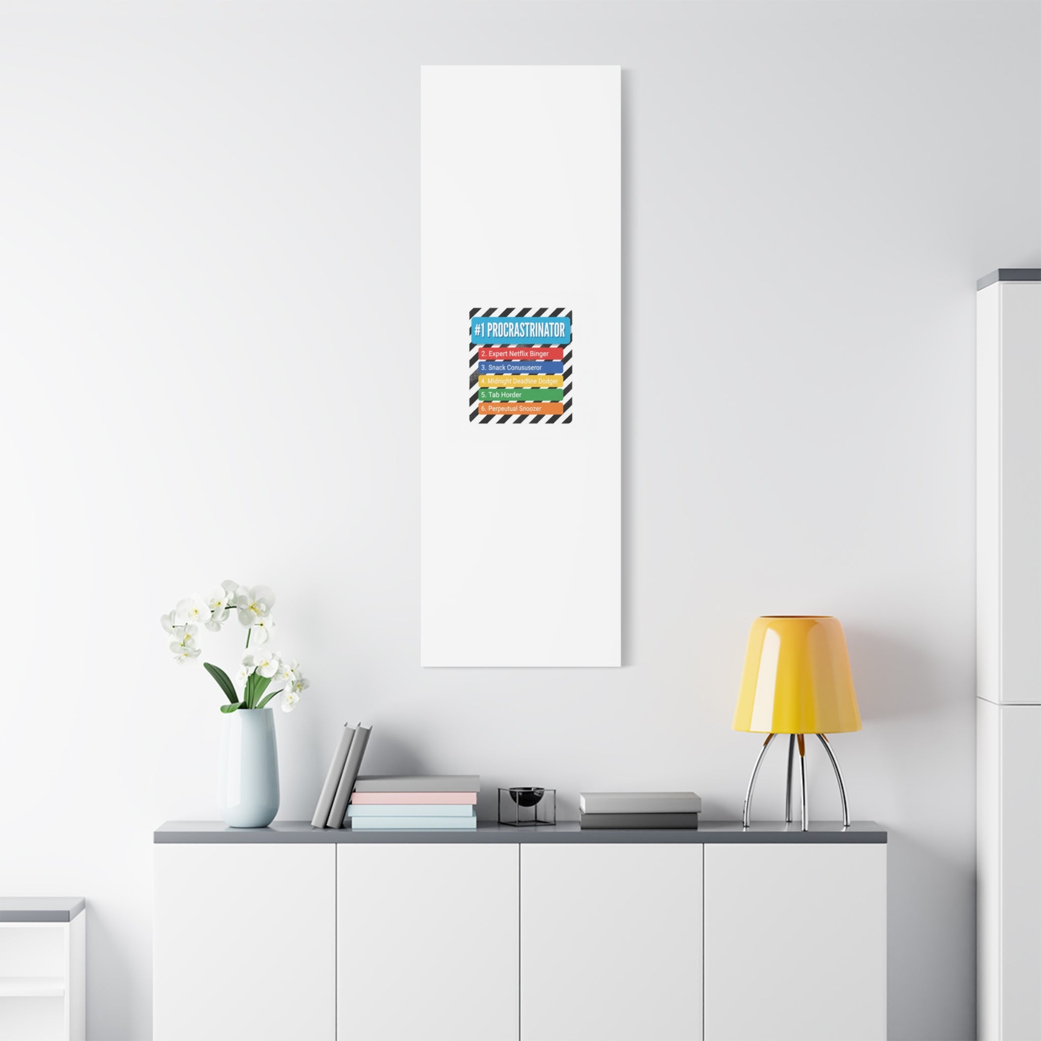 #1 Procrastinator Canvas, Rank-Style List Poster | Top-List Ranking Obsession