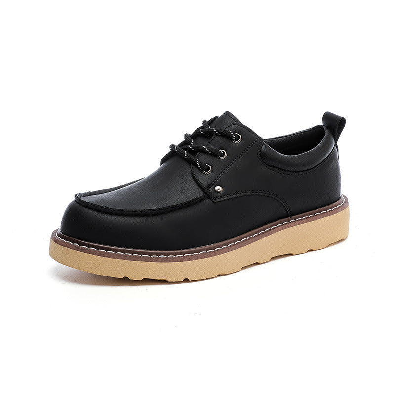 American Work Shoes Low-top Men's Martin Boots Big Head Leather Shoes Genuine Leather Shoes