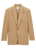 Saint Laurent Men Wool Gabardine Single-Breasted Jacket