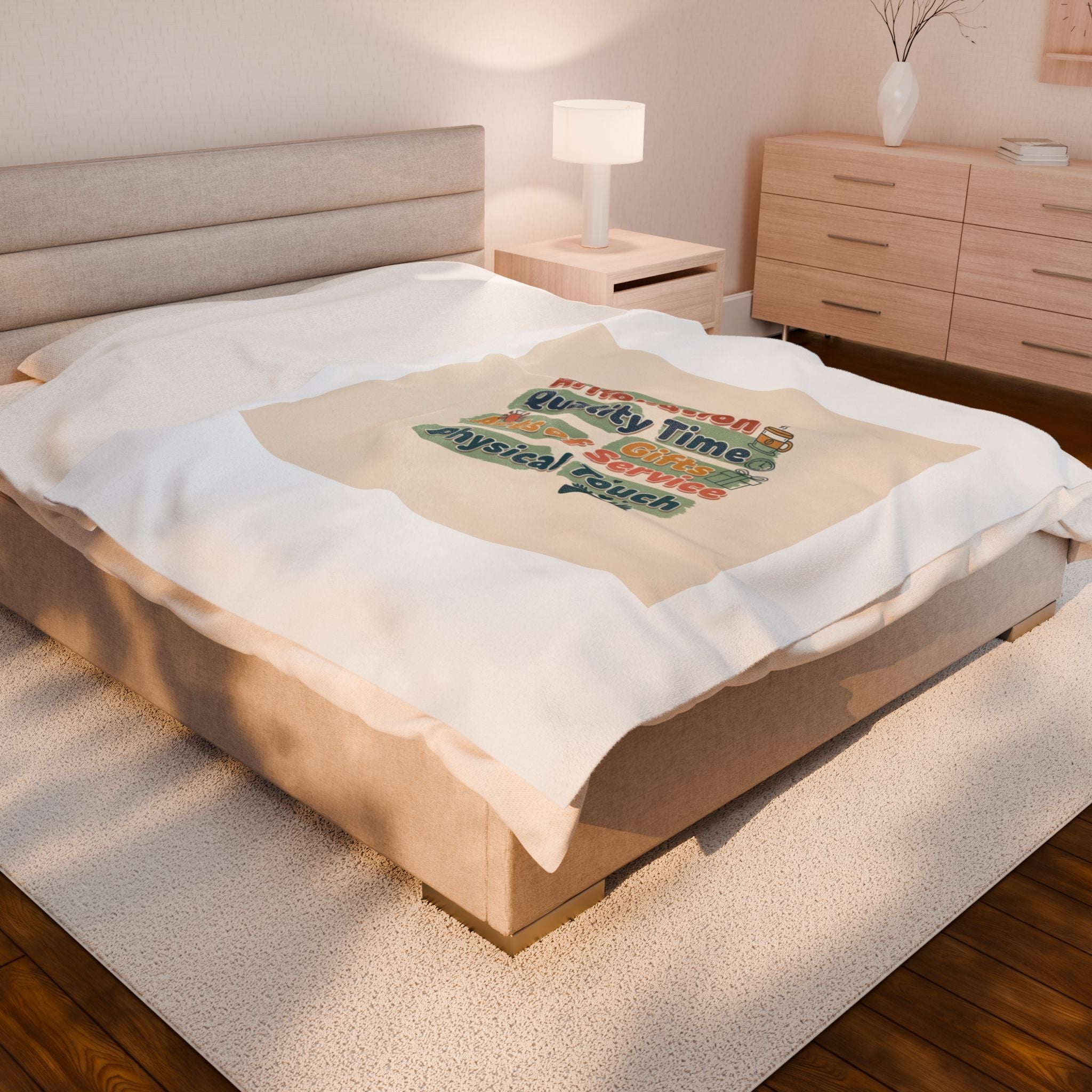Love Languages Meme Plush Blanket | acts of snacks, quiet love