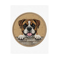 Boxer Dog Satin Poster — Cute Smiling Pup Wall Art