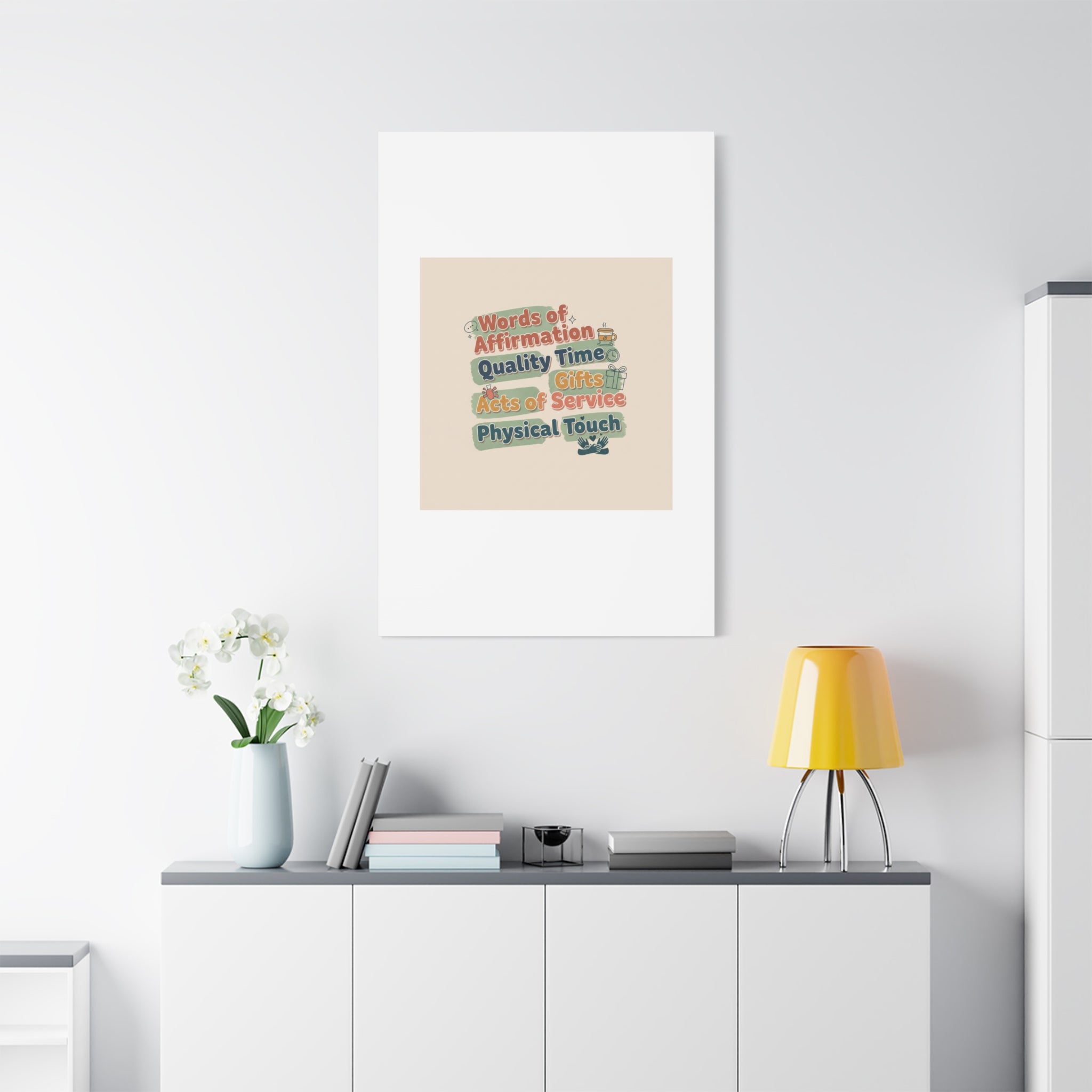 Love Languages List Matte Canvas Wall Art | love language meme, relationship humor