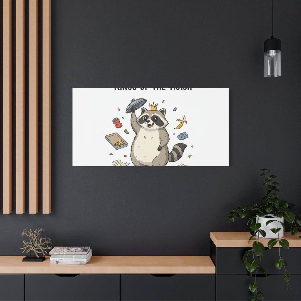 Kings of the Trash Canvas, Raccoon Doodle | Trash Panda, Goofy Critter Art