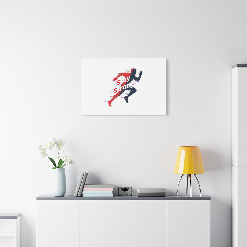 Stay Strong Runner Canvas | Fitness Motivation, Gym Wall Art