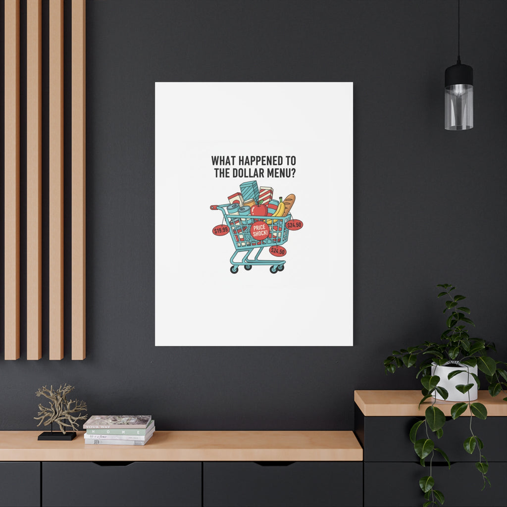 What Happened to the Dollar Menu? Canvas | Grocery Prices Meme, Price Shock Wall Art