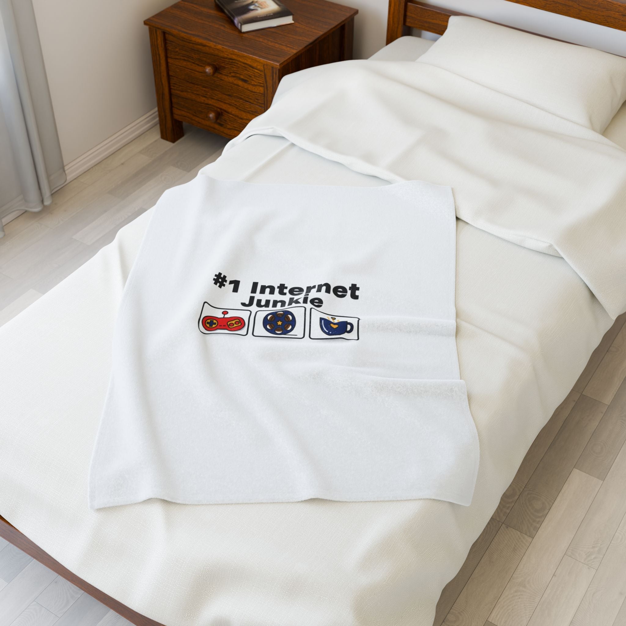 #1 Internet Junkie Velveteen Plush Blanket | Top-List Ranking Graphic, List Lover