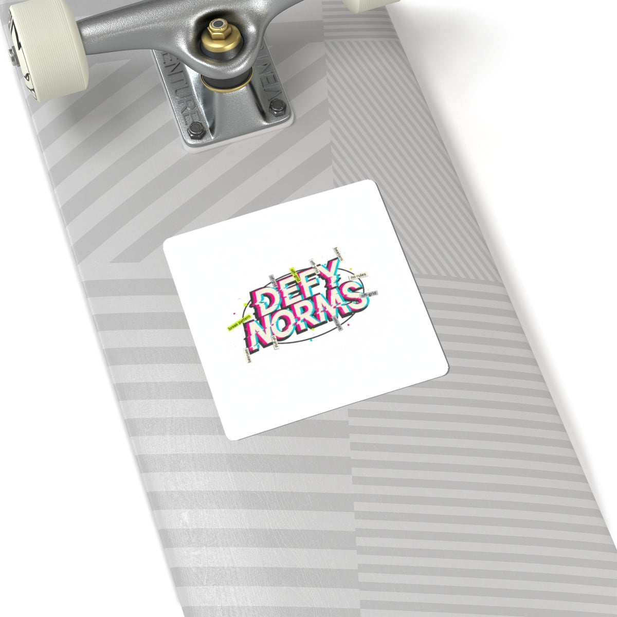 Defy Norms Sticker | Anti-Aesthetic, Glitch Font, Chaotic Design