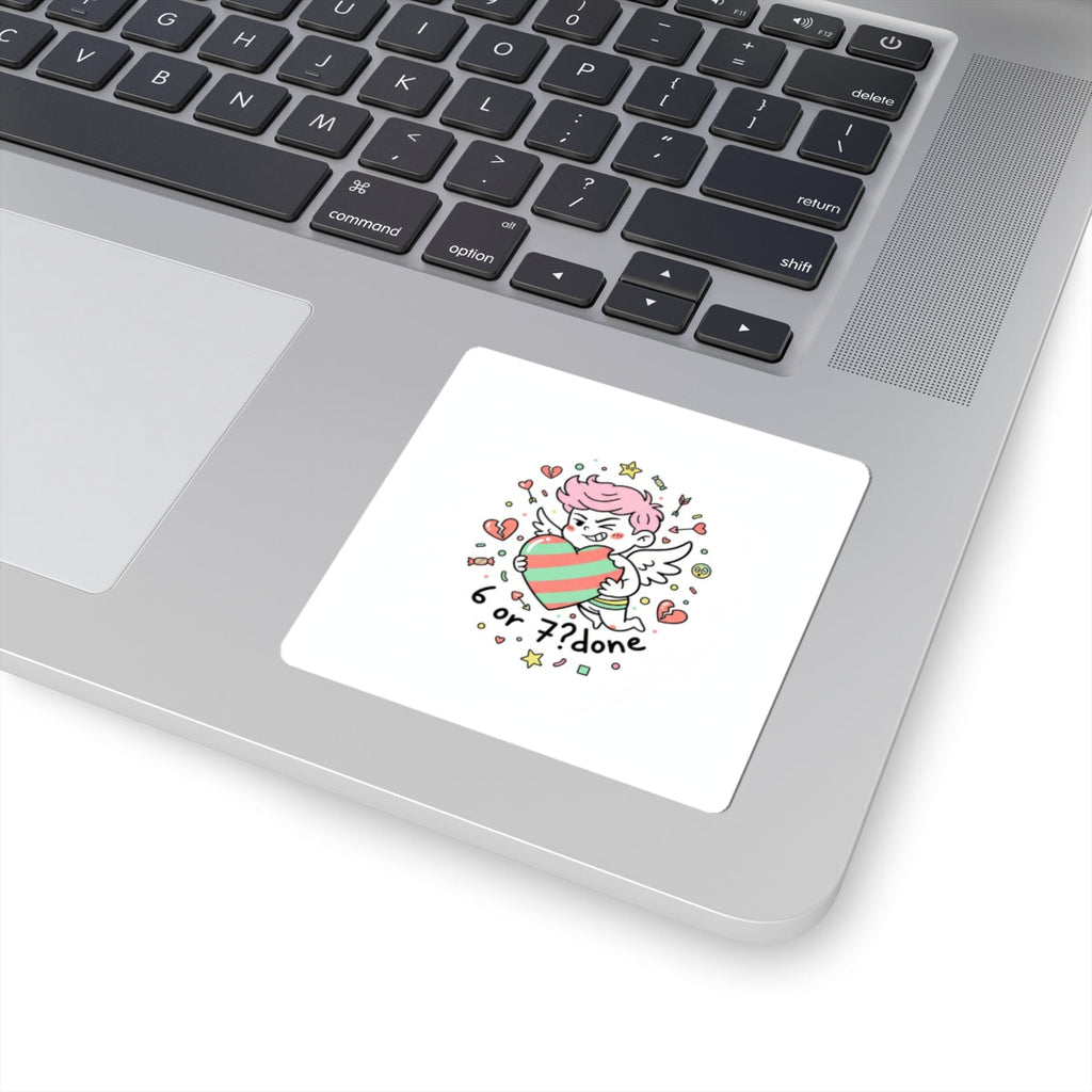 Weird Cupid Heart Sticker | Weird Valentine, quirky heart chaotic love design