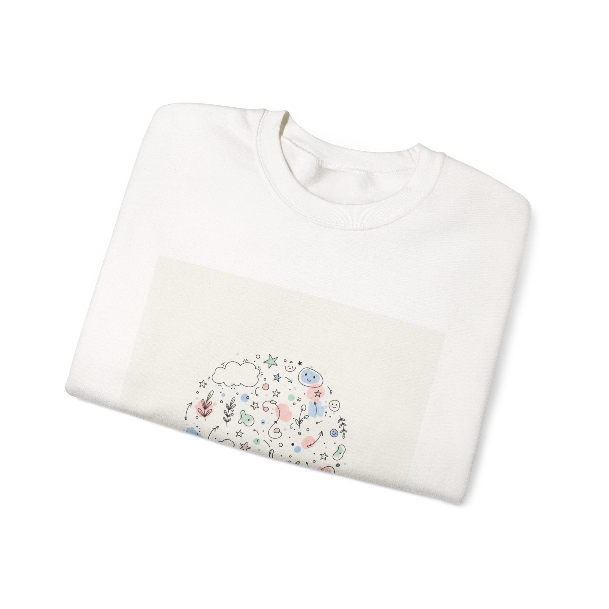 Hand-Drawn Doodle Circle Sweatshirt | line drawing, sketch pattern