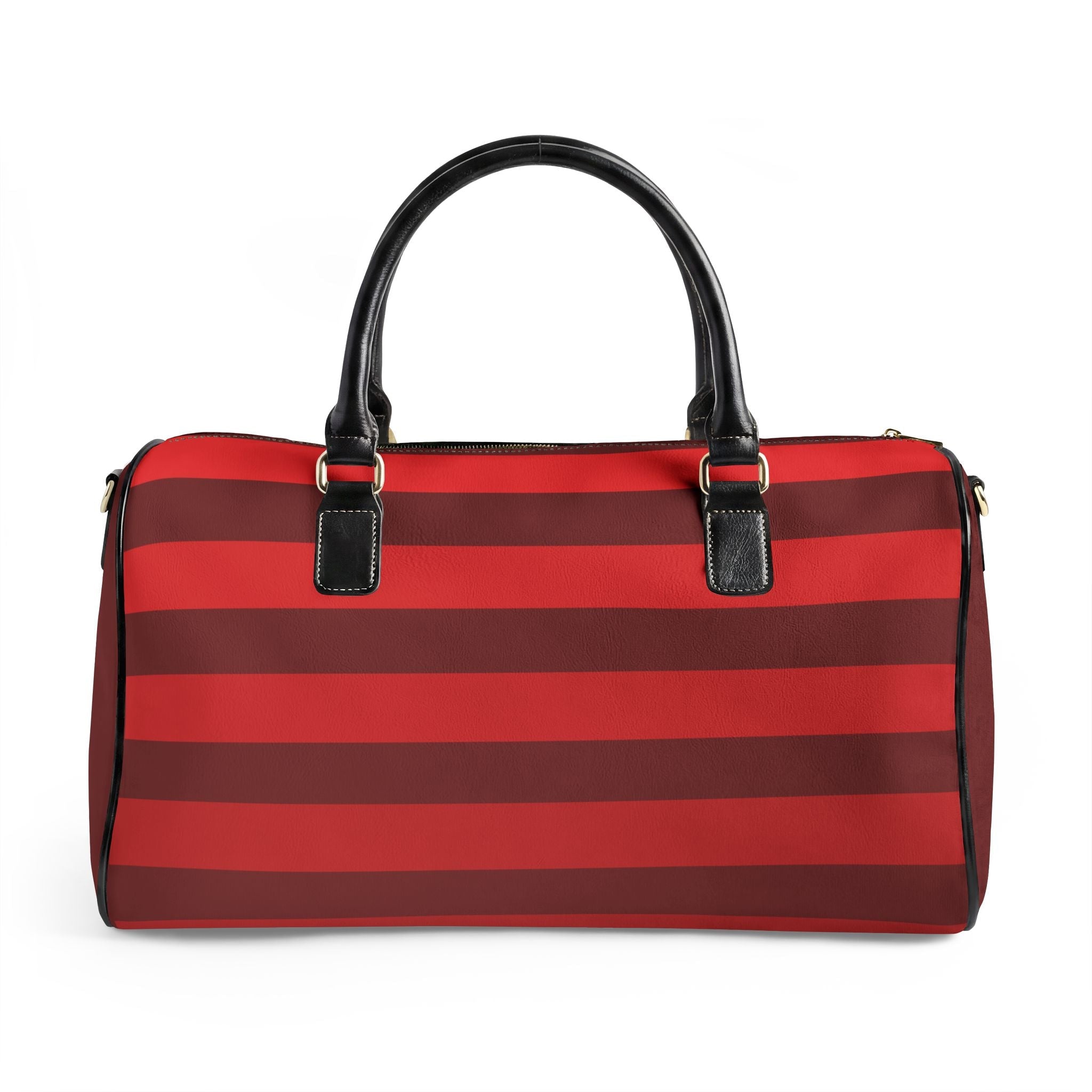 AMOUR Red Striped Leather Travel Bag, Romantic Gift