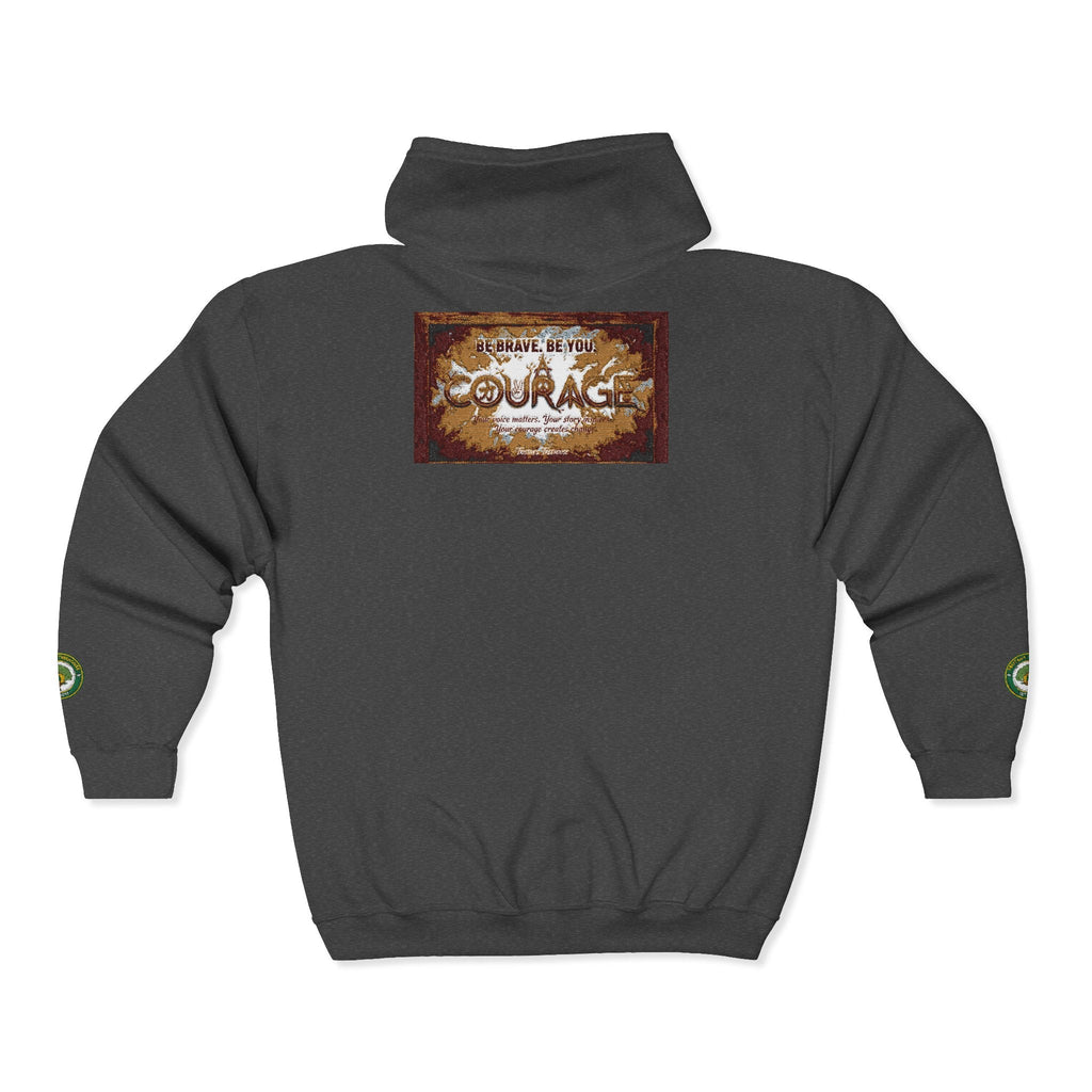 Courage Treehouse Zip Hoodie — “Courage is a universal language”
