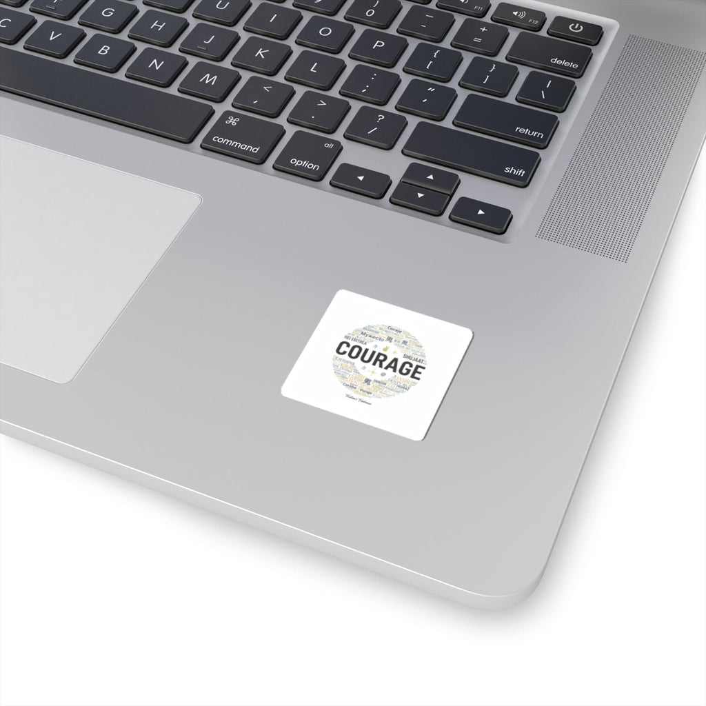 Courage word cloud Sticker | Fresh-Start Minimalism, neutral typography