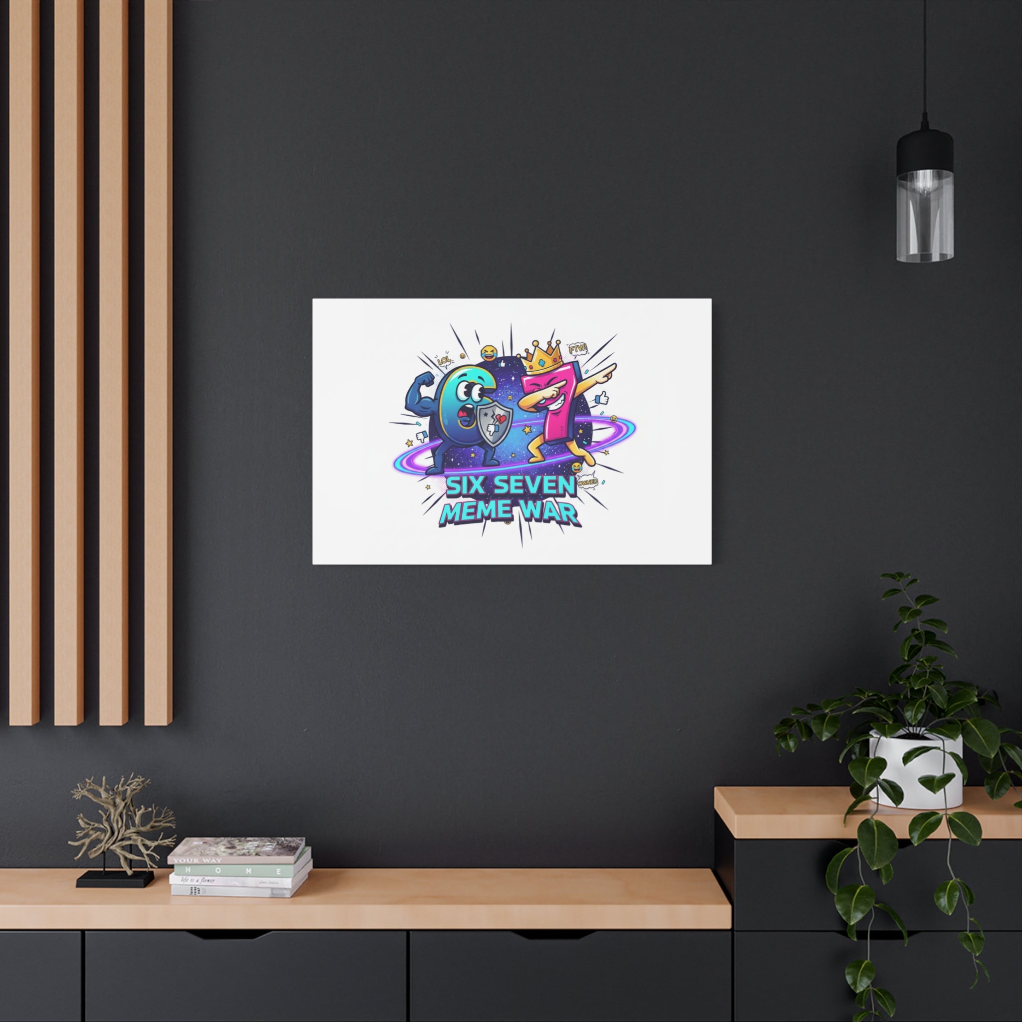 Six Seven Meme War Canvas | Legendary Internet Battle Art, Viral Culture Wall Decor