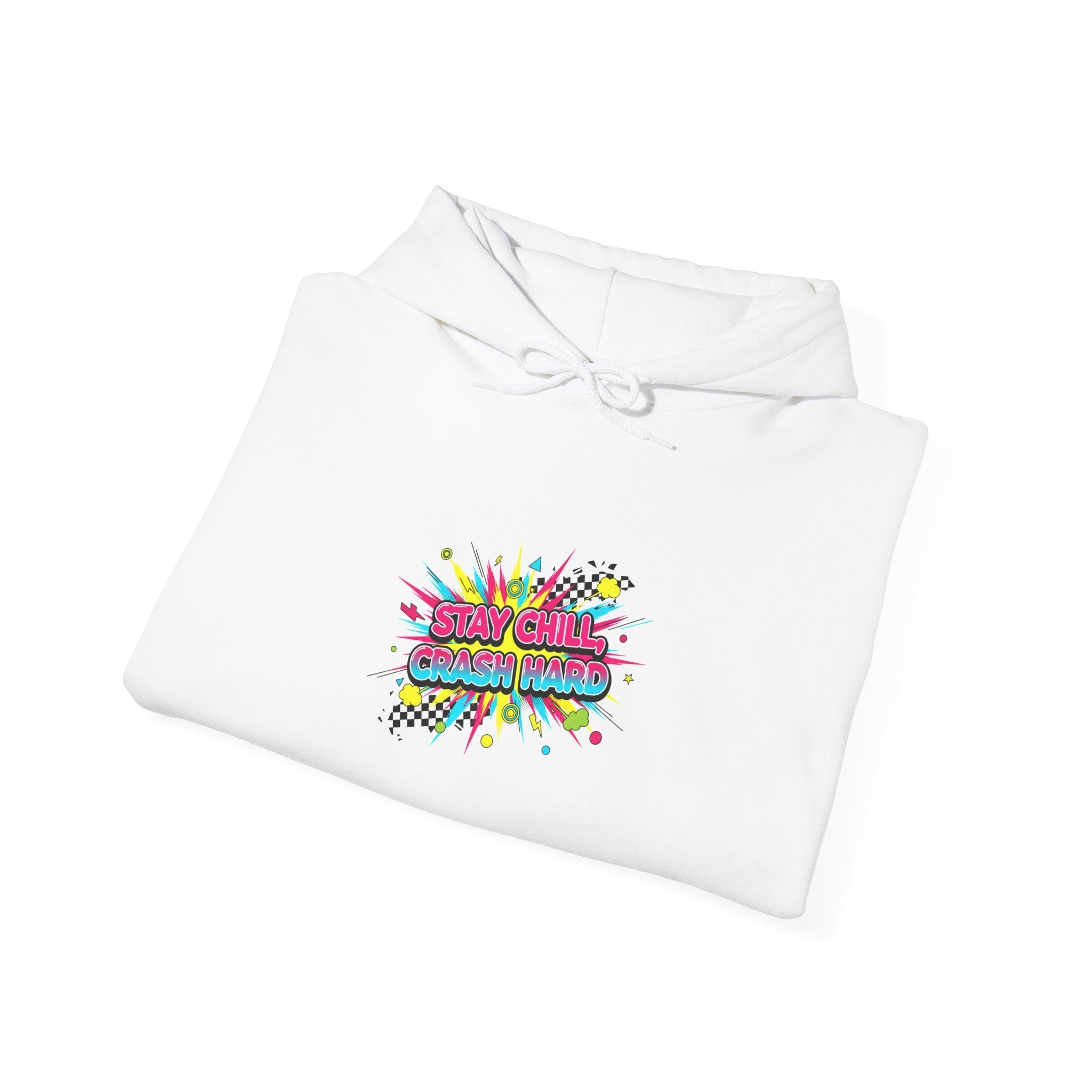 Crash Out Neon Meltdown Hoodie | skate graffiti, warning decal