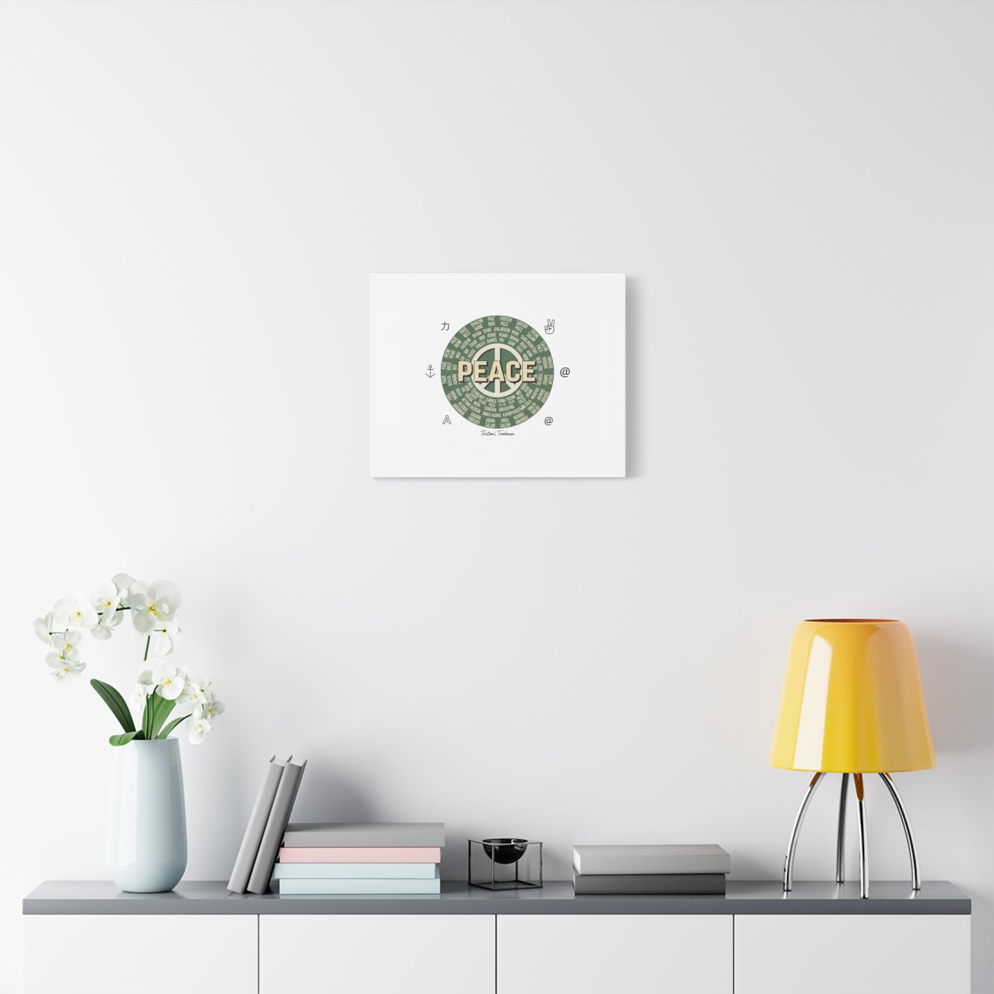 Peace doodle canvas | hand drawn sketch aesthetic, handwritten message