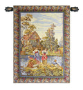 Washing by the Lake Small Vertical  Italian Tapestry